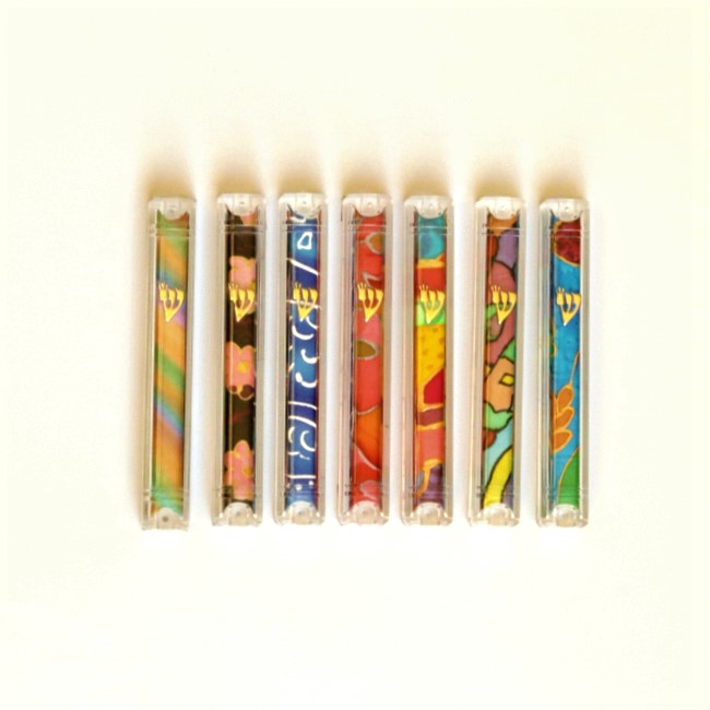 Yad LaKashish Silk Insert Mezuzah Case